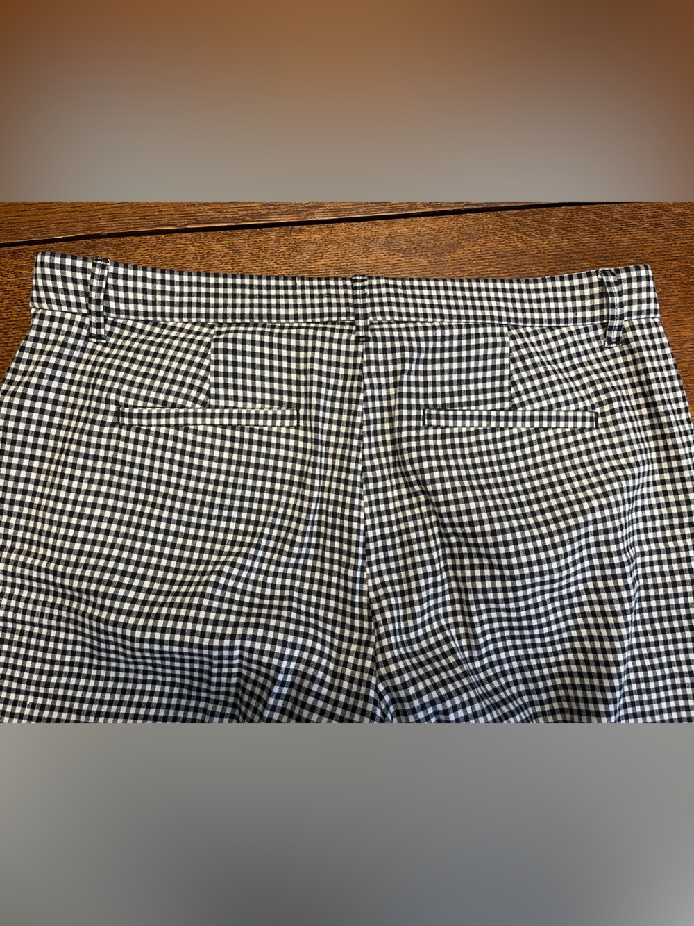 Black & White Gingham Cropped Slacks - MT - Picture 5 of 6